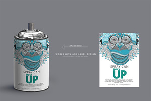 Spray Can Mockup - Small Size