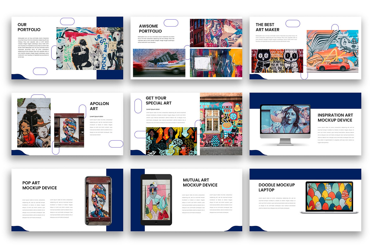 Apollon-Pop Art PowerPoint Template, a Presentation Template by kreatifreya (Photo 4 of 5)