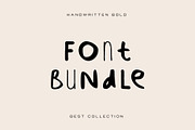 Handwritten bold fonts bundle, a Script Font by Andika Fez (Thumbnail 1 of 11)