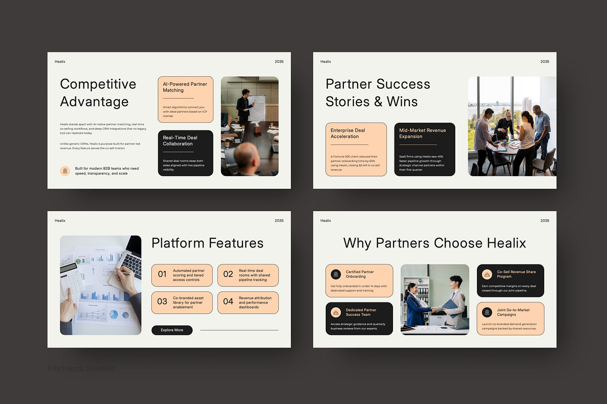 Modern B2B SaaS Sales Partnership, a Presentation Template by FIBRINOSÄ (Photo 5 of 7)