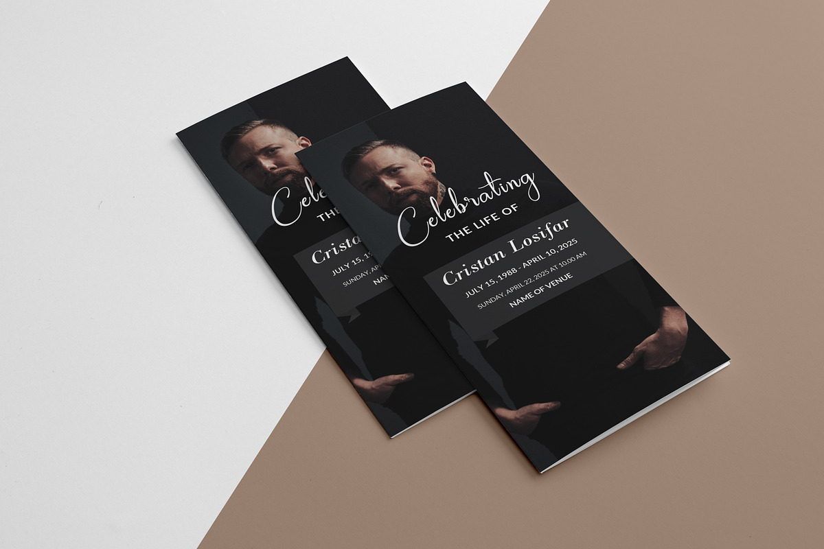 Trifold Funeral & Prayer Card, a Brochure Template by crazyOWL (Photo 2 of 9)