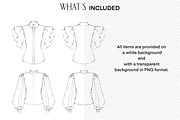 Women’s Shirts & Blouses Flats, a Person Illustration by designs.svkl (Thumbnail 6 of 6)