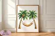 Relaxing Palm Tree Hammock Summer PN, an Illustration by Daily.Designs (Thumbnail 2 of 5)
