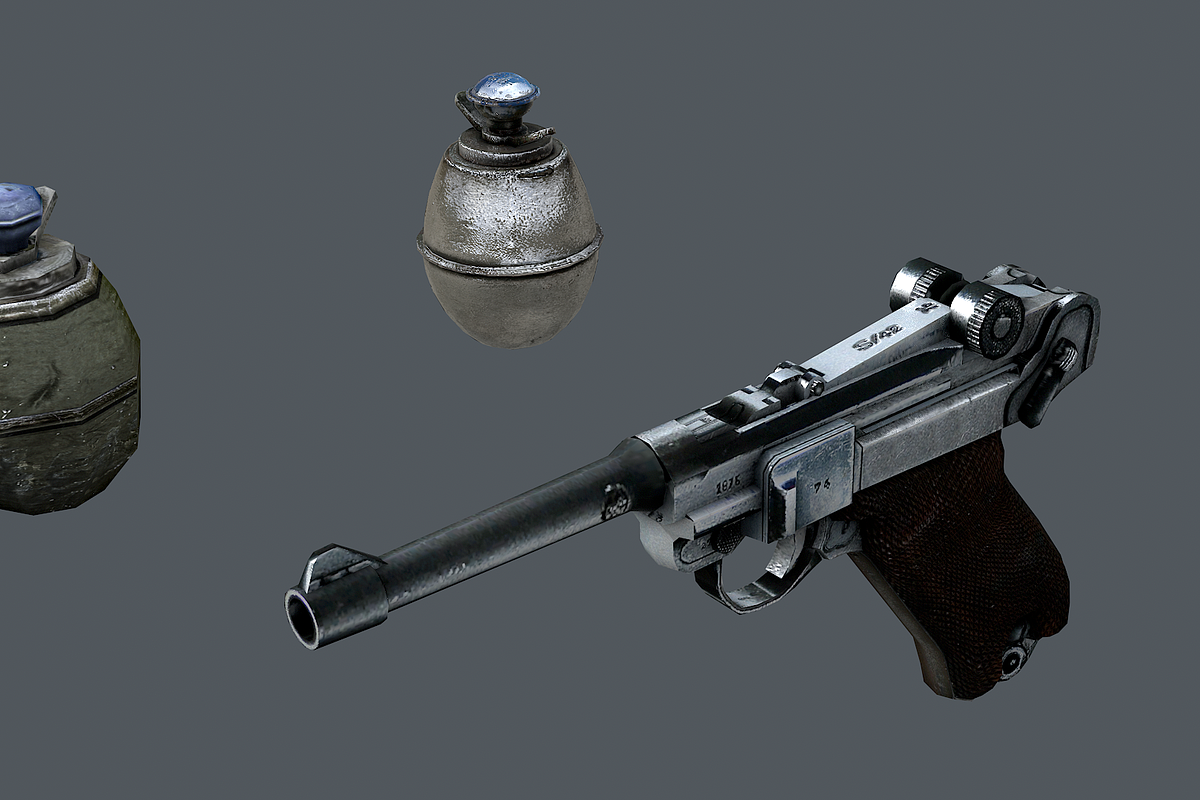 WWII Weapon Pack, an Object 3D Model by Beatheart Creative Studio (Photo 12 of 15)