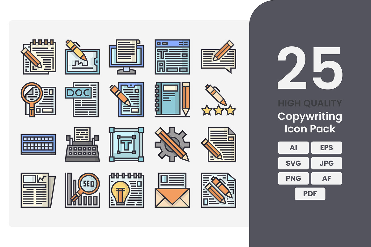 Copywriting Icon Pack, a Duotone Icon by erifqizeicon (Photo 2 of 3)