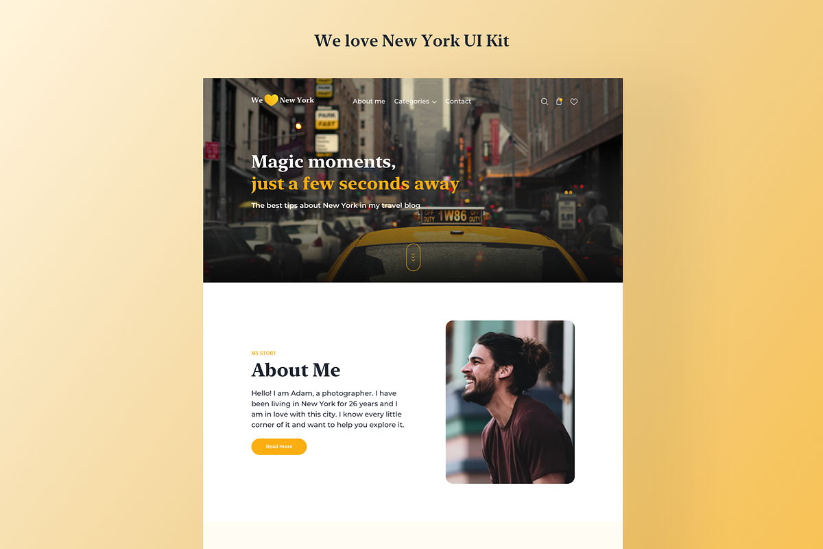 We Love New York Blog UI Kit, an UI Kit Template by AE.design (Photo 2 of 8)