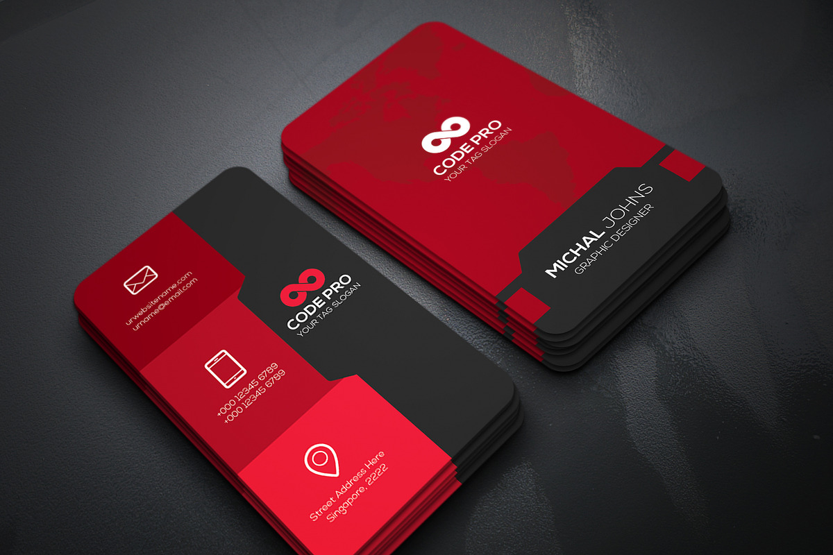 Business Cards 2 in 1, a Business Card Template by Genereux Art (Photo 1 of 8)