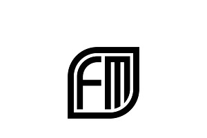 FM Logo Design Vector Template