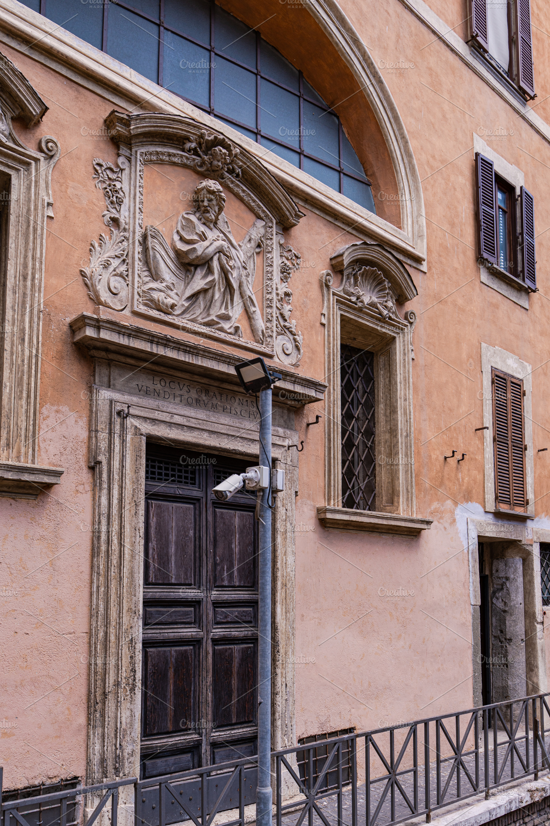 Architectural decor of the building in historical part of Rome,, an Architecture Photo by Anna Bogush