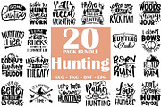Hunting SVG Bundle 20 Designs, an Illustration by ZoomkSVG (Thumbnail 1 of 40)