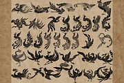 Phoenix stamps for Procreate, a Brush Add-On by TheWhiteCatLab (Thumbnail 3 of 6)
