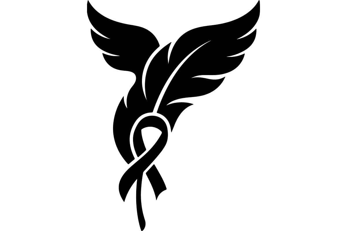 Breast Cancer Ribbon Feather SVG, a Seasonal Illustration by balal (Photo 13 of 14)