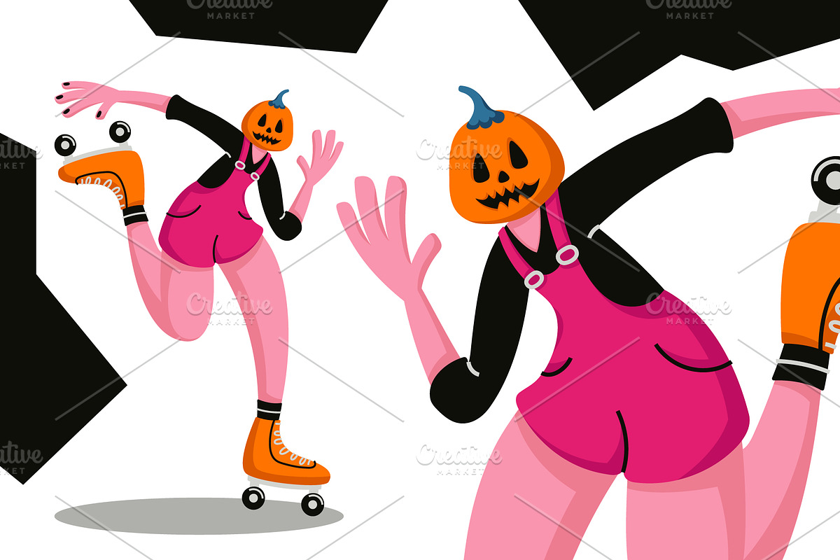Halloween Characters & Gift Cards, a Seasonal Illustration by Panna Limon Store (Photo 4 of 9)