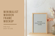Minimalist Vertical Frame Mockup, a Household Mockup by AYAKA Studio Co. (Thumbnail 1 of 2)