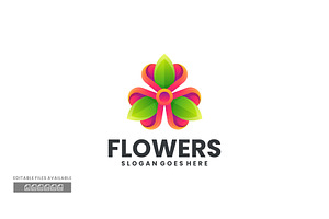 Flowers Gradient Colorful Logo, a Branding & Logo Template by ivan_artnivora