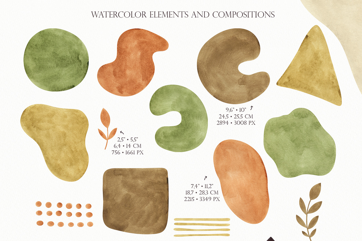 Watercolor Abstract Modern Shapes, an Object Graphic by OrangePeafowlArt (Photo 2 of 13)