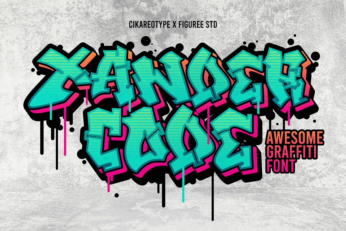 Xandercode - Awesome Graffiti Font, a Blackletter Font by figuree studio (Photo 1 of 10)