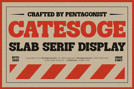 Catesoge | Retro Slab, a Slab Serif Font by Pentagonistudio