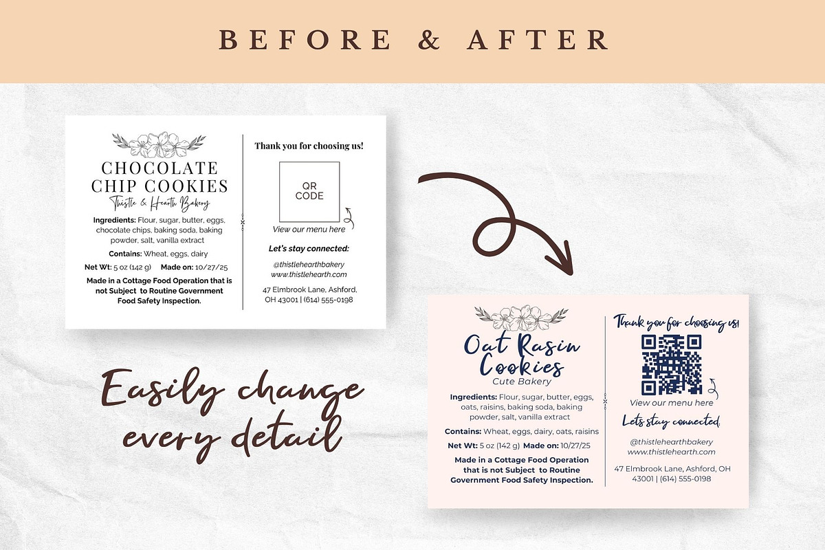Cottage Food Law Label Template, a Business Card Template by Anna Design Studio (Photo 5 of 9)