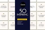 50 INSPIRING INSTAGRAM TEMPLATE, a Social Media Template by RB Boutique (Thumbnail 3 of 10)