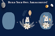 Blue & Gold Christmas Clipart, an Animal Illustration by The Audacious Brush (Thumbnail 15 of 16)