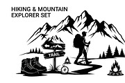 Hiking Adventure Silhouette Bundle, an Illustration by yasushie (Thumbnail 21 of 51)