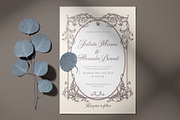 Baroque Wedding Stationery Suite, an Invitation Template by ilustrinna (Thumbnail 9 of 14)