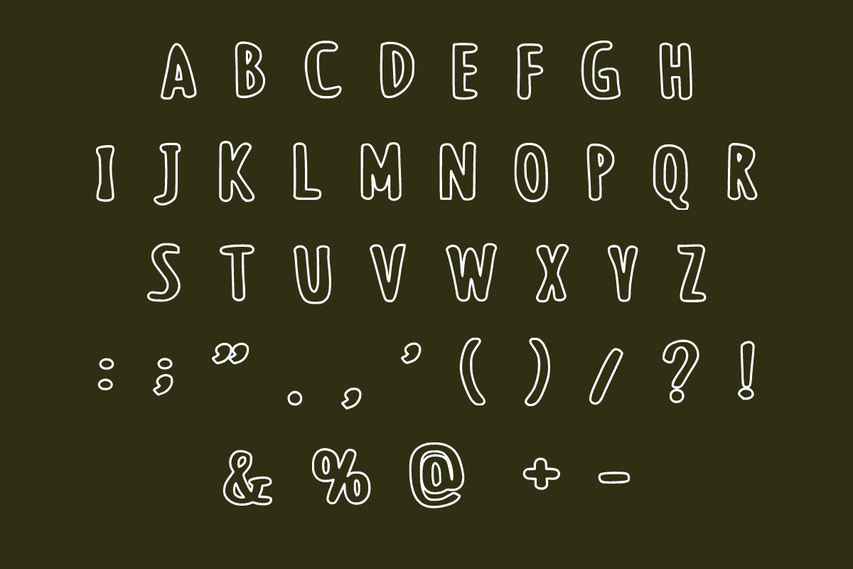 DANTE Outline Font, a Handwritten Font by Fourteen Letter (Photo 4 of 6)