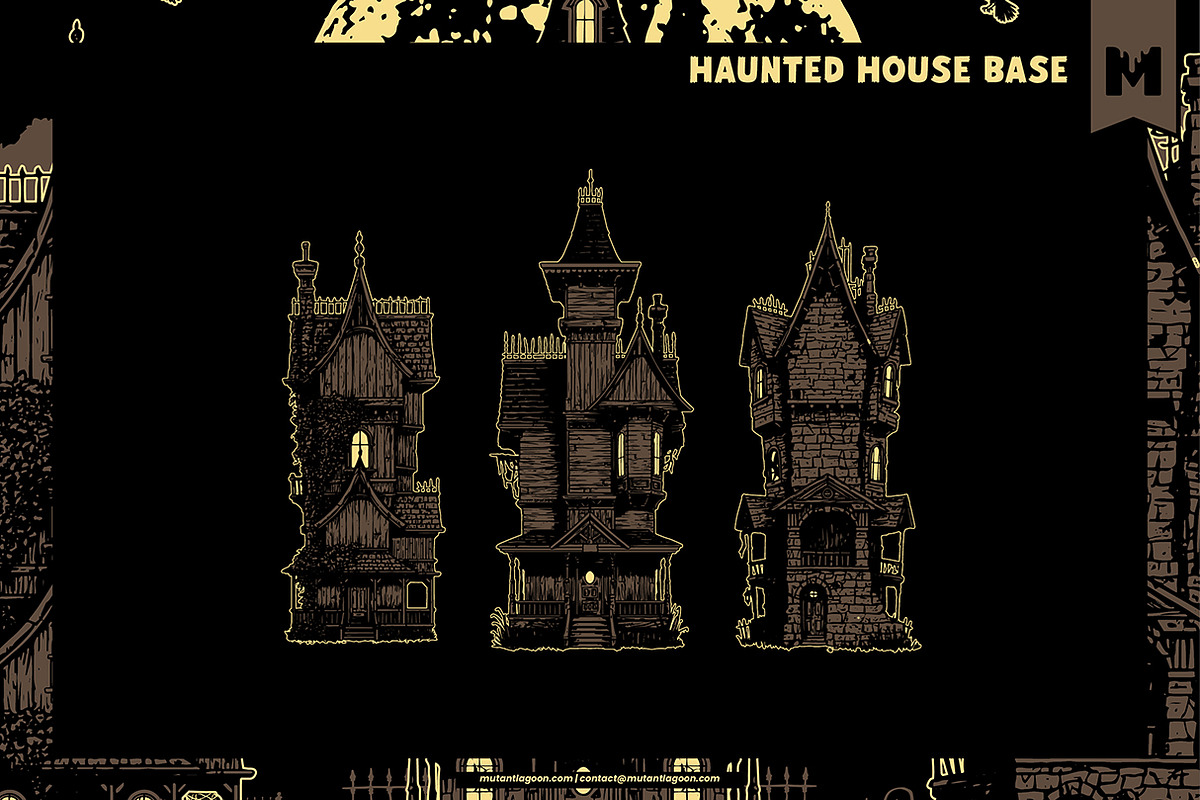 Customizable Haunted House Kit, a Branding & Logo Template by Mutant Lagoon (Photo 4 of 9)