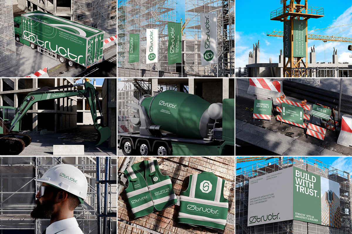 40 Construction Site Branding Mockup, an Advertising Mockup by Vitora Mockup (Photo 1 of 11)