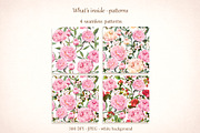 Blush Garden Peony Watercolor Set, a Seasonal Illustration by Where summer is (Thumbnail 8 of 12)