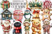 Watercolor Cute Warm Christmas Clipa, an Illustration by Daily.Designs (Thumbnail 1 of 5)