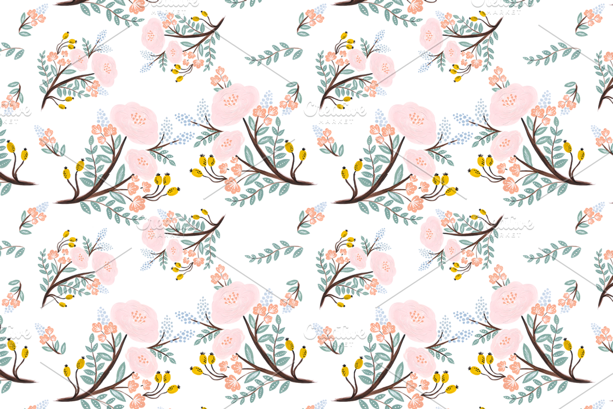 Handpainted Gouache Digital Papers, an Illustration by AnzhelikaGerman (Photo 6 of 6)