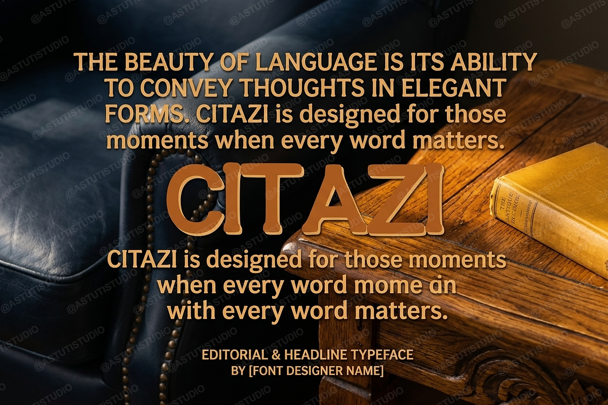 Citazi - A Sophisticated Serif, a Serif Font by Astuti Studio (Photo 4 of 23)