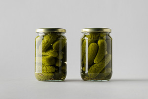 Pickled cucumber jar mockup JPEG, a Food & Drink Photo by Shablon