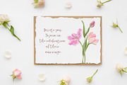 Watercolor Tulips Clipart, a Decorative Illustration by ArtGiftsStudio (Thumbnail 4 of 6)