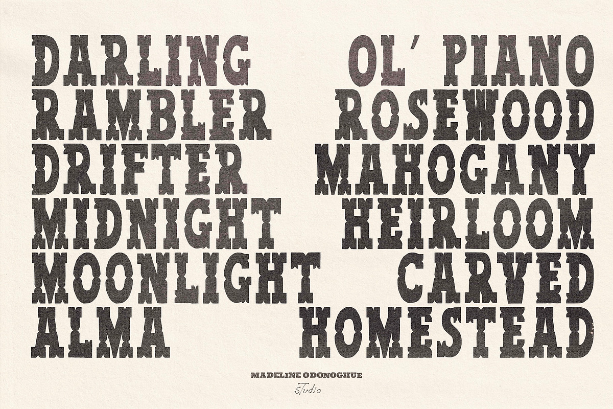 Old Piano | Hand Crafted Font, a Handwritten Font by Madeline ODonoghue Design (Photo 2 of 10)