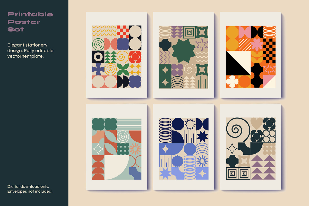 Neo-Geometric Shapes & Compositions, a Decorative Illustration by VectorBird (Photo 3 of 5)