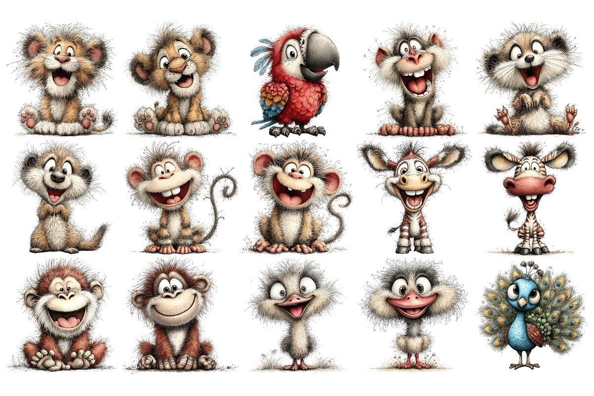 Quirky Safari Animals PNG, an Animal Illustration by Nicolle's Colorful Art (Photo 4 of 6)