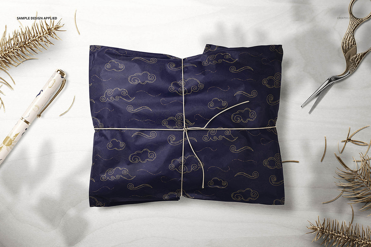 Gifts Wrapping Tissue Paper Mockup, a Packaging Mockup by creatsy5 (Photo 7 of 24)