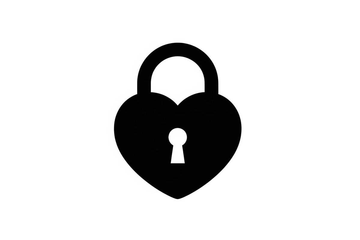 Heart Lock and Key Silhouette Icons, an Illustration by Designer_Momina (Photo 42 of 51)