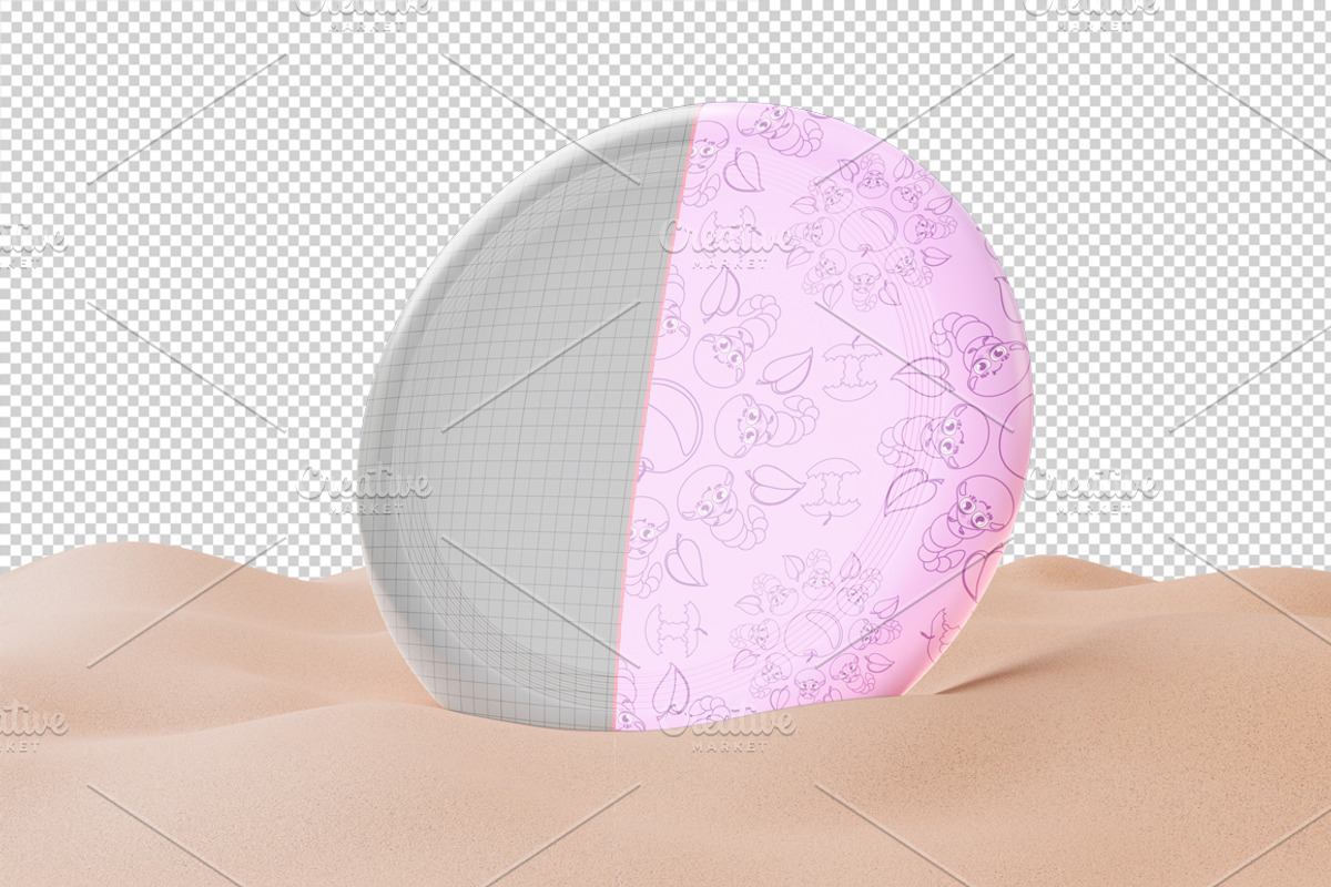 Plastic Frisbee mockup. PSD mockup., a Mockup by NatalyaZelenova (Photo 2 of 6)
