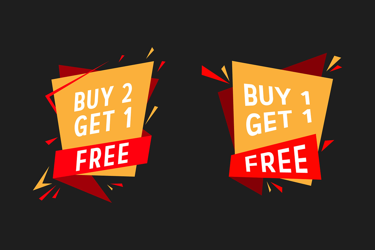Set of Sale Tags or Ribbon Banner, a Marketing Template by VectStock (Photo 2 of 2)