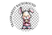 Quirky Pink Christmas Animal Clipart, an Illustration by Rose Art (Thumbnail 6 of 7)
