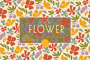 RETRO flower - patterns & posters, an Illustration by Anna.Klets (Thumbnail 1 of 12)