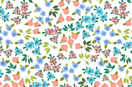Delicate Hand Drawn Floral Seamless