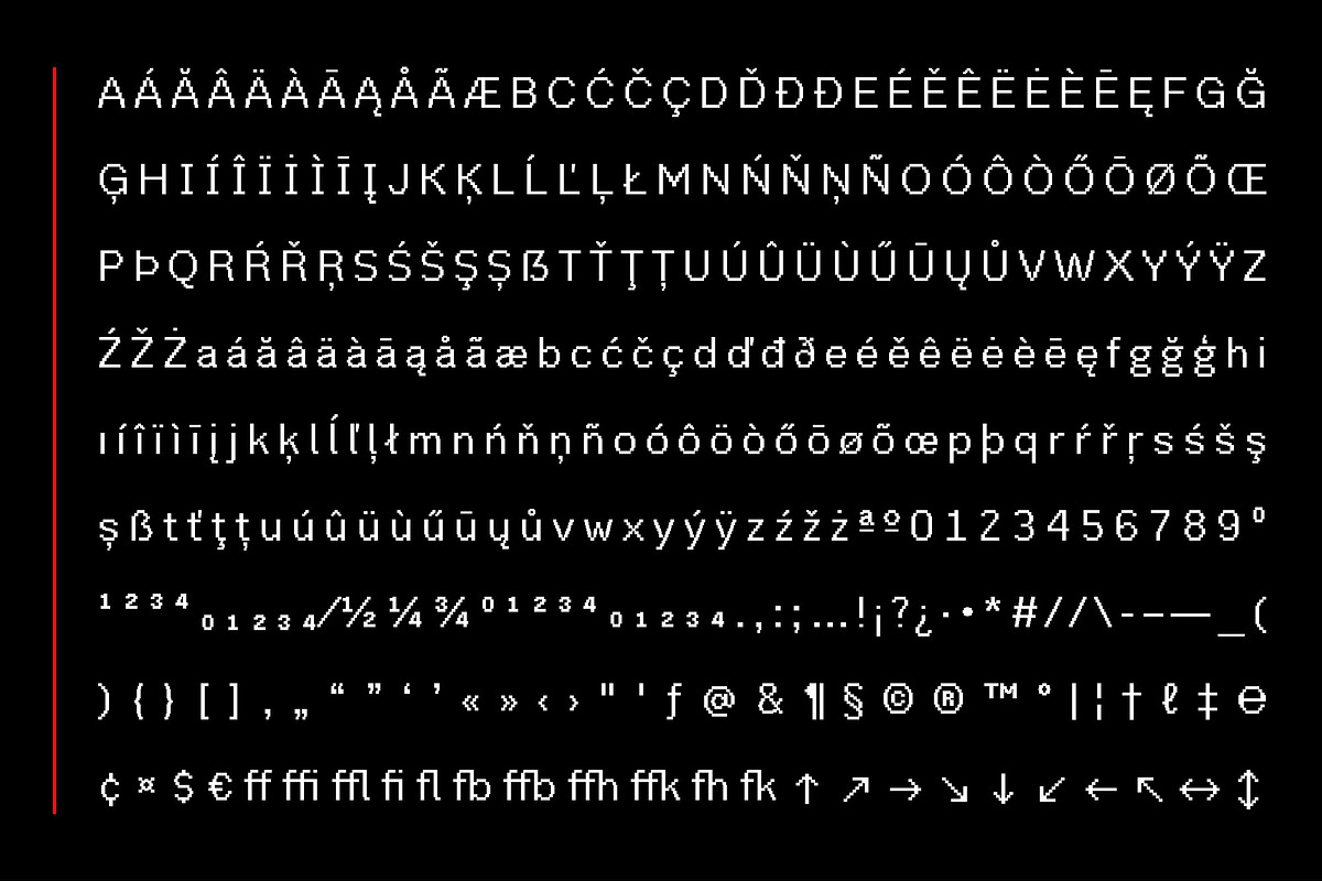 Quebit | Modern Pixelated Font Pack, a Sans Serif Font by Wahyu & Sani Co. (Photo 15 of 15)