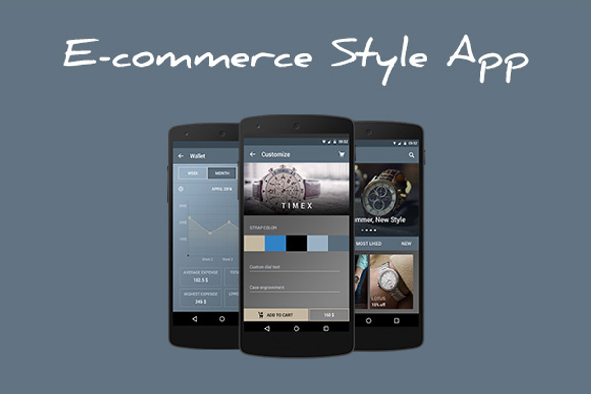 E-commerce Style App, an Android Mockup by Isma Shop (Photo 1 of 3)