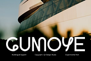 Gumoye Modern Experimental Bold Font, a Sans Serif Font by QR Design Studio (Thumbnail 1 of 11)