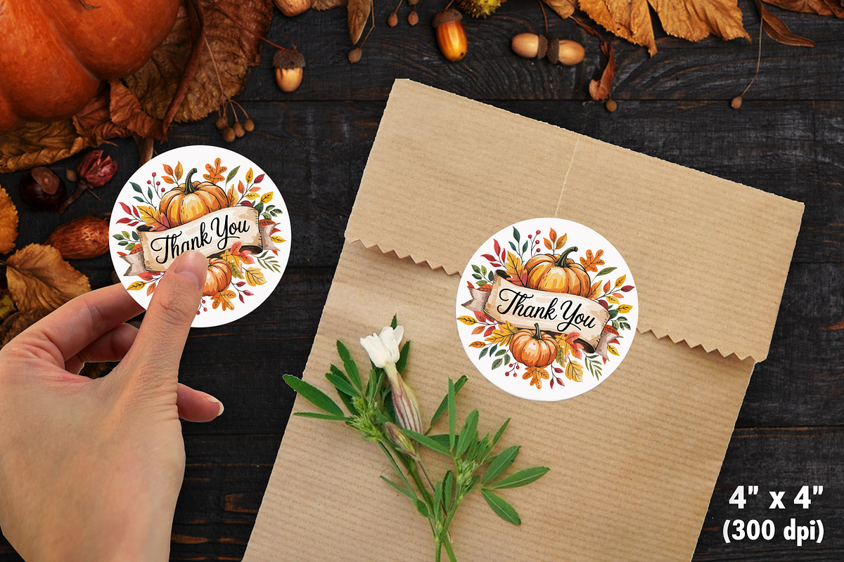 Fall Autumn Thank You Sticker Bundle, an Illustration by Actual Pixel (Photo 10 of 22)